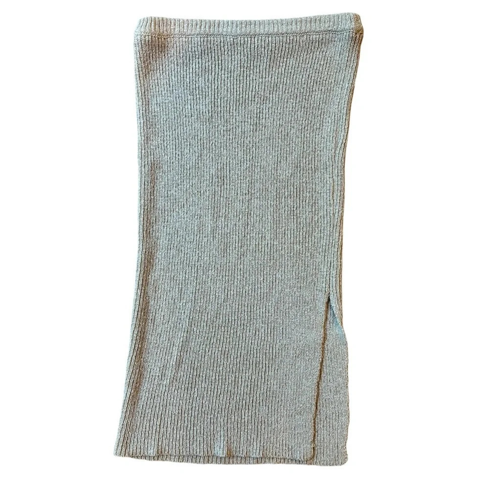 Vici Knit Midi Skirt Oatmeal Size Medium